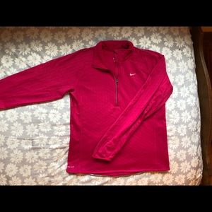 Nike pink quarter zip